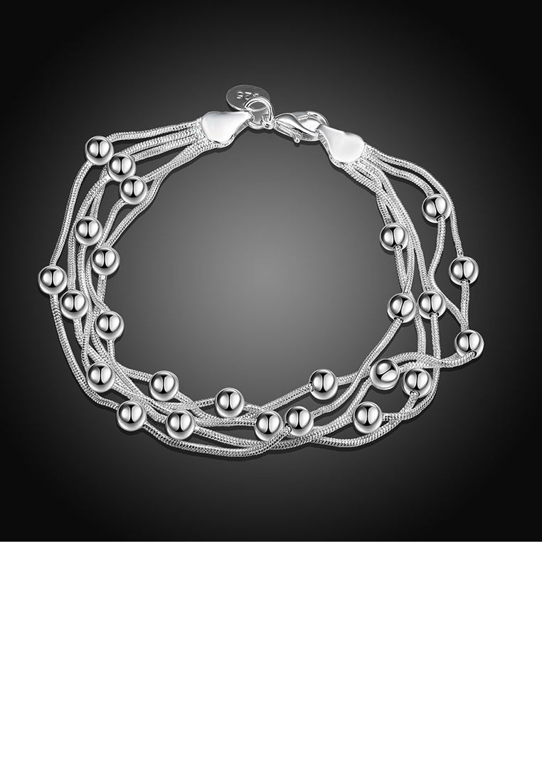 Simple Multilayer Ball Bead Bracelet