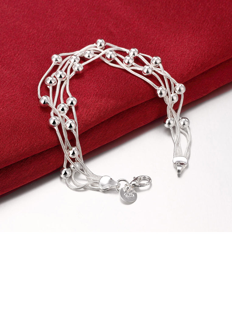 Simple Multilayer Ball Bead Bracelet