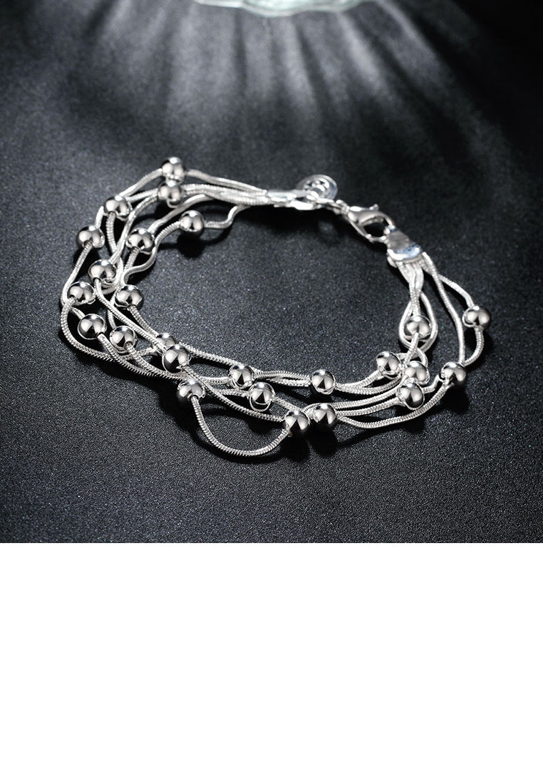 Simple Multilayer Ball Bead Bracelet