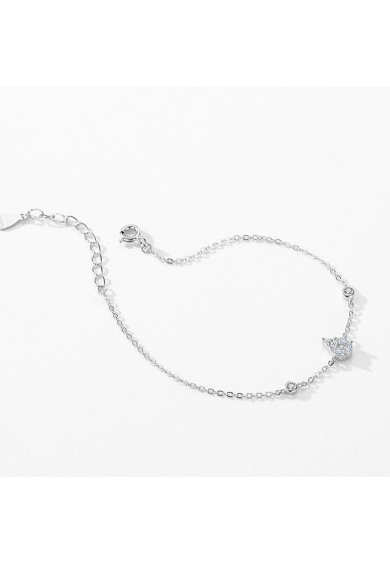 925 Sterling Silver Simple Elegant Fashion Cubic Zircon Bracelet