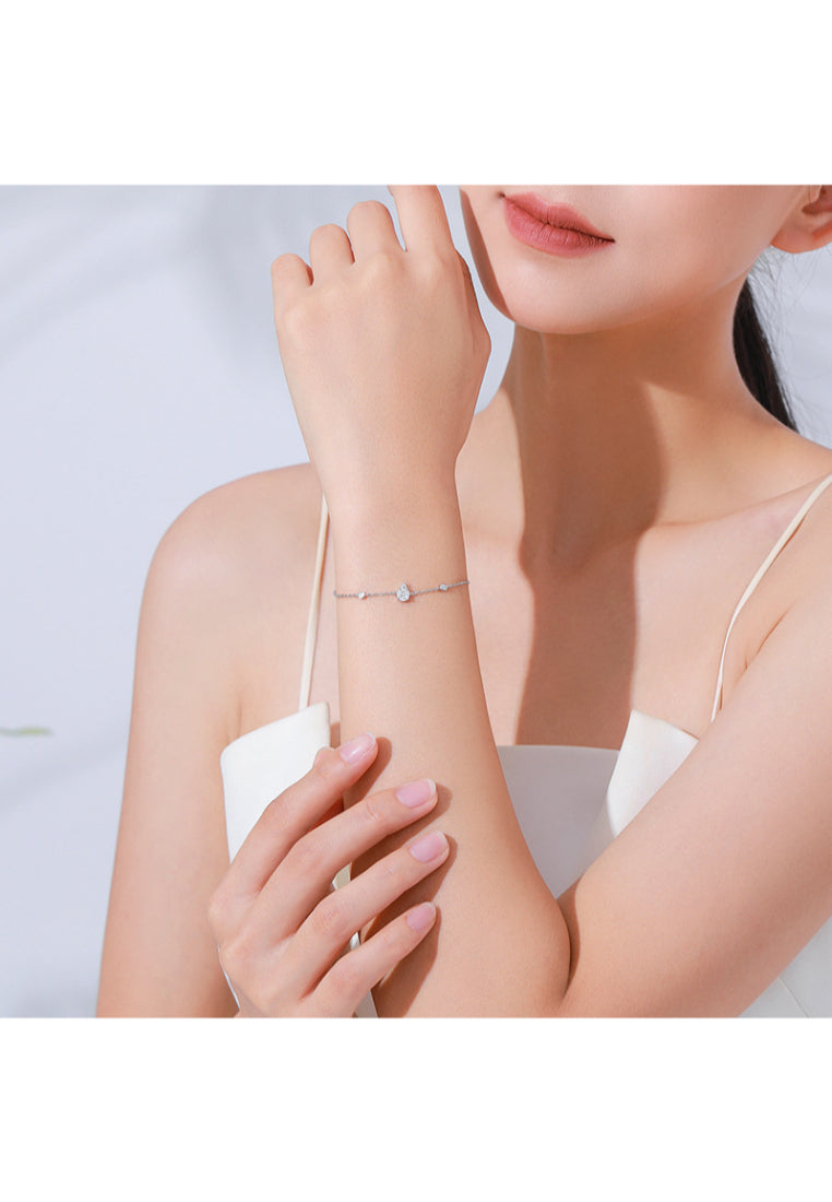 925 Sterling Silver Simple Elegant Fashion Cubic Zircon Bracelet