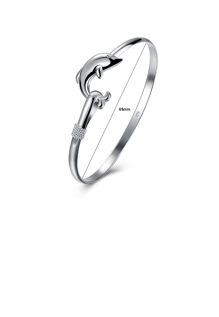Simple Classic Dolphin Bangle