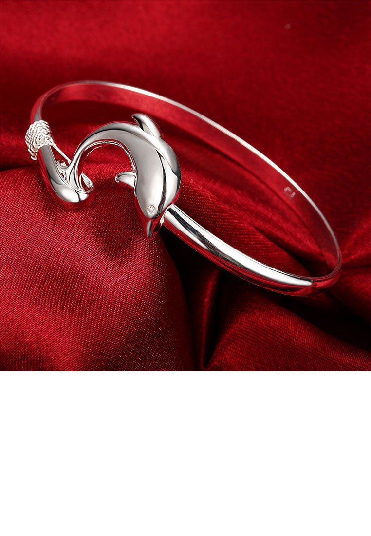 Simple Classic Dolphin Bangle
