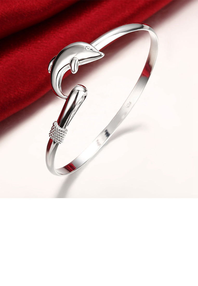 Simple Classic Dolphin Bangle