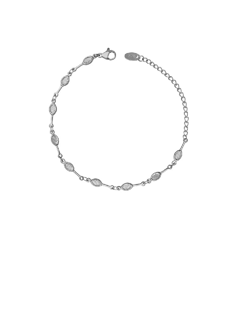 Fashion Simple 316L Stainless Steel Geometric Oval Chain Bracelet