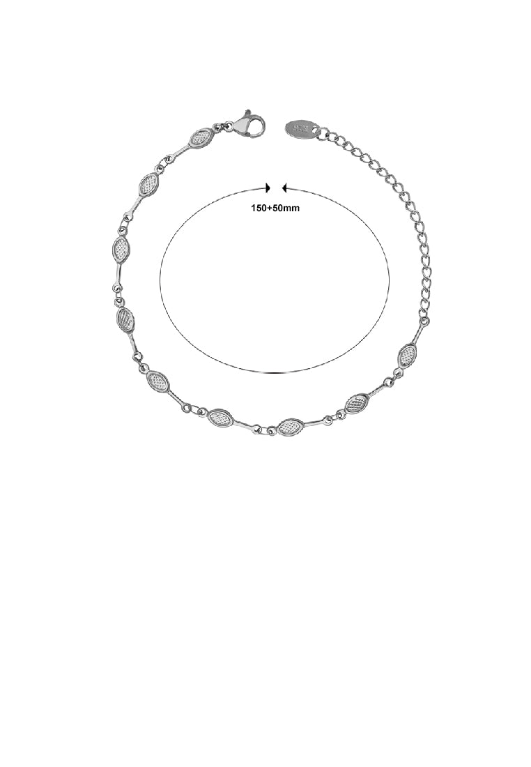 Fashion Simple 316L Stainless Steel Geometric Oval Chain Bracelet