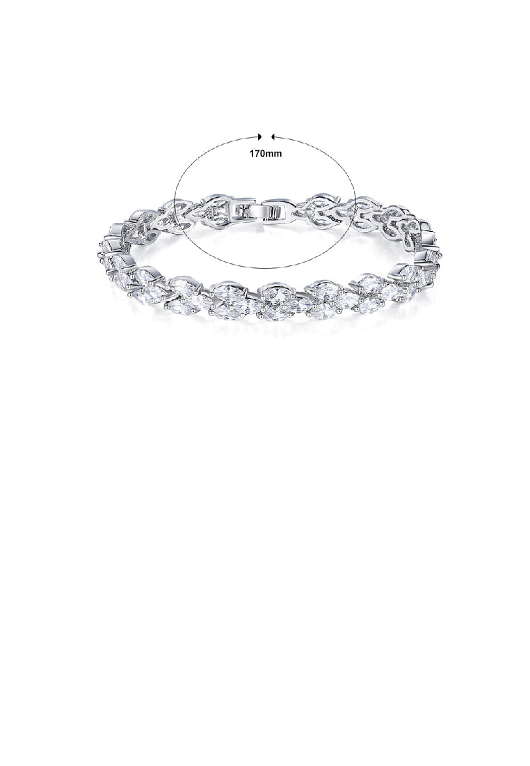 Fashion Brilliant Geometric Cubic Zirconia Bracelet - Luxurious Look