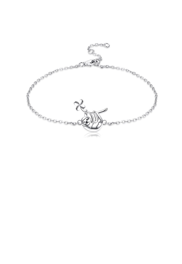925 Sterling Silver Simple and Cute Sloth Bracelet