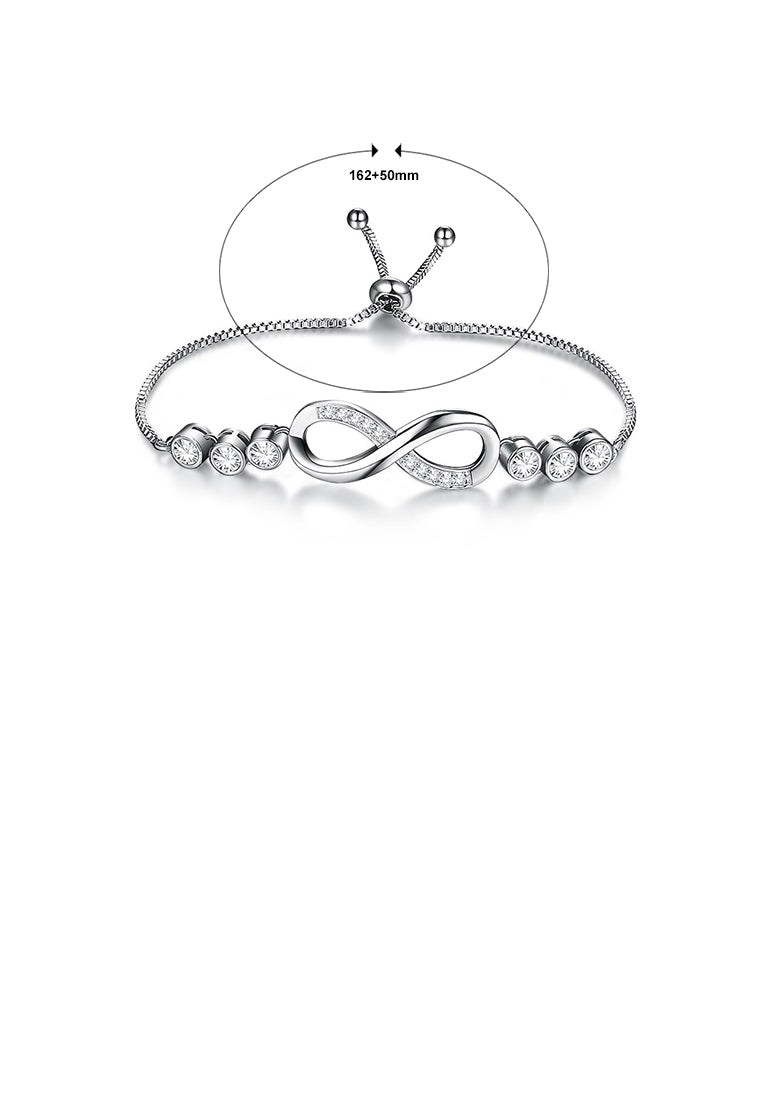 Fashion Temperament Infinity Symbol Bracelet with Cubic Zirconia - Luxurious Look