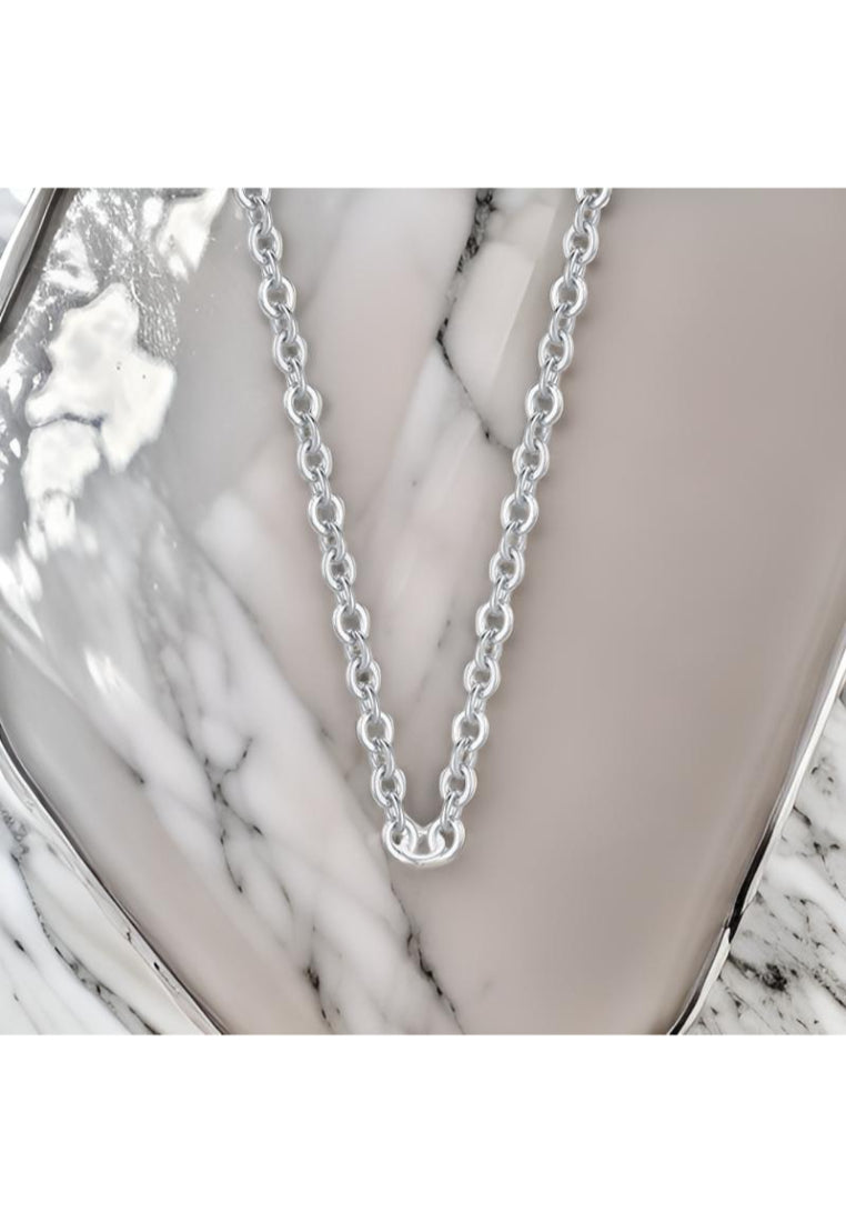 925 Sterling Silver Cute Goat Pendant with Blue Austrian Element Crystal and Necklace