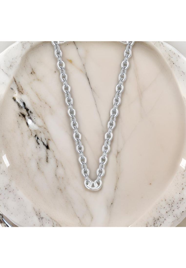 925 Sterling Silver Cute Goat Pendant with Blue Austrian Element Crystal and Necklace