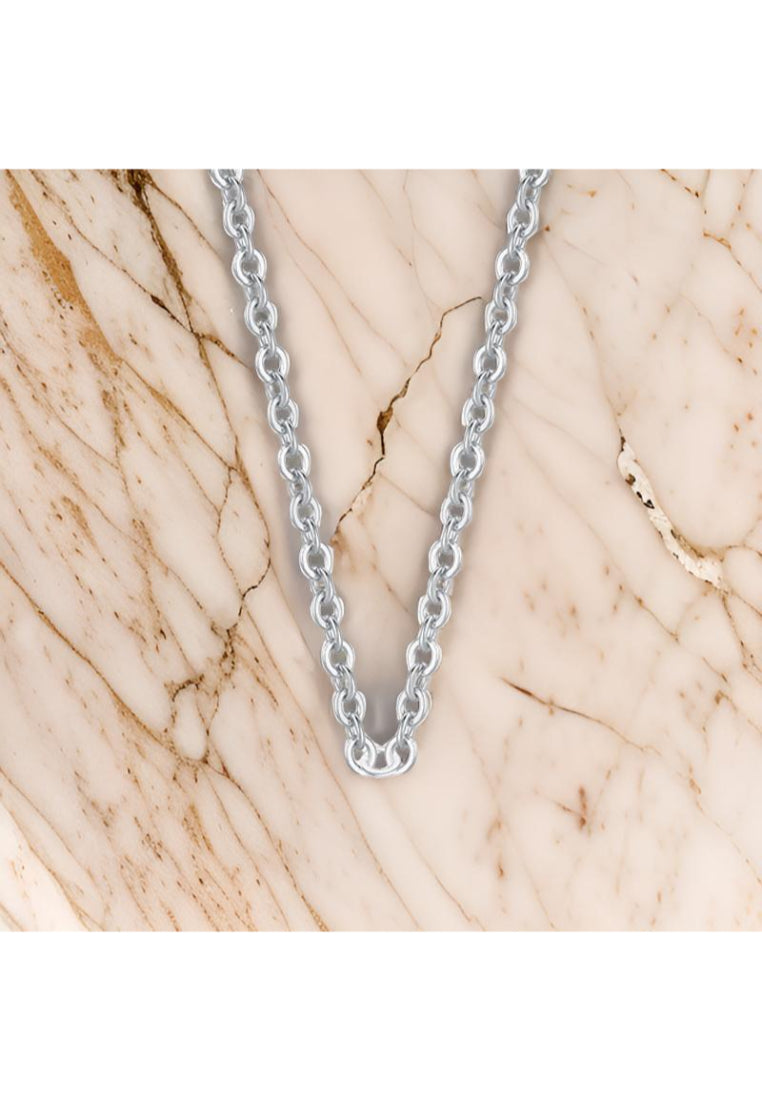 925 Sterling Silver Cute Goat Pendant with Blue Austrian Element Crystal and Necklace