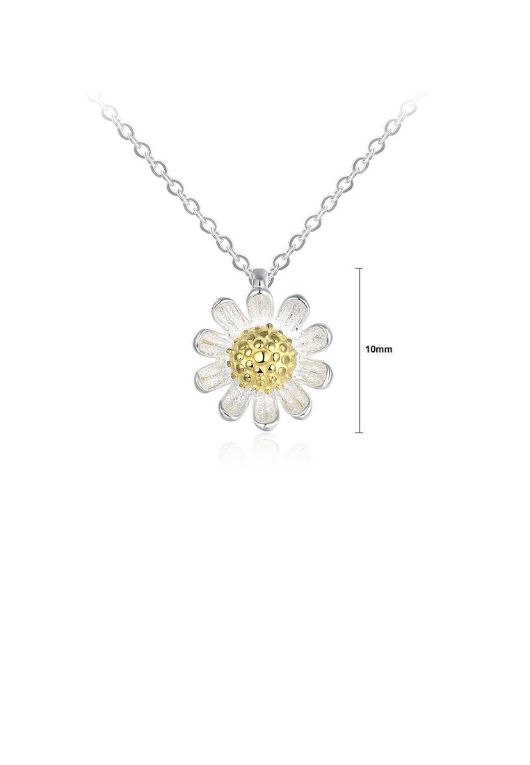 925 Sterling Silver Chrysanthemum Pendant Necklace
