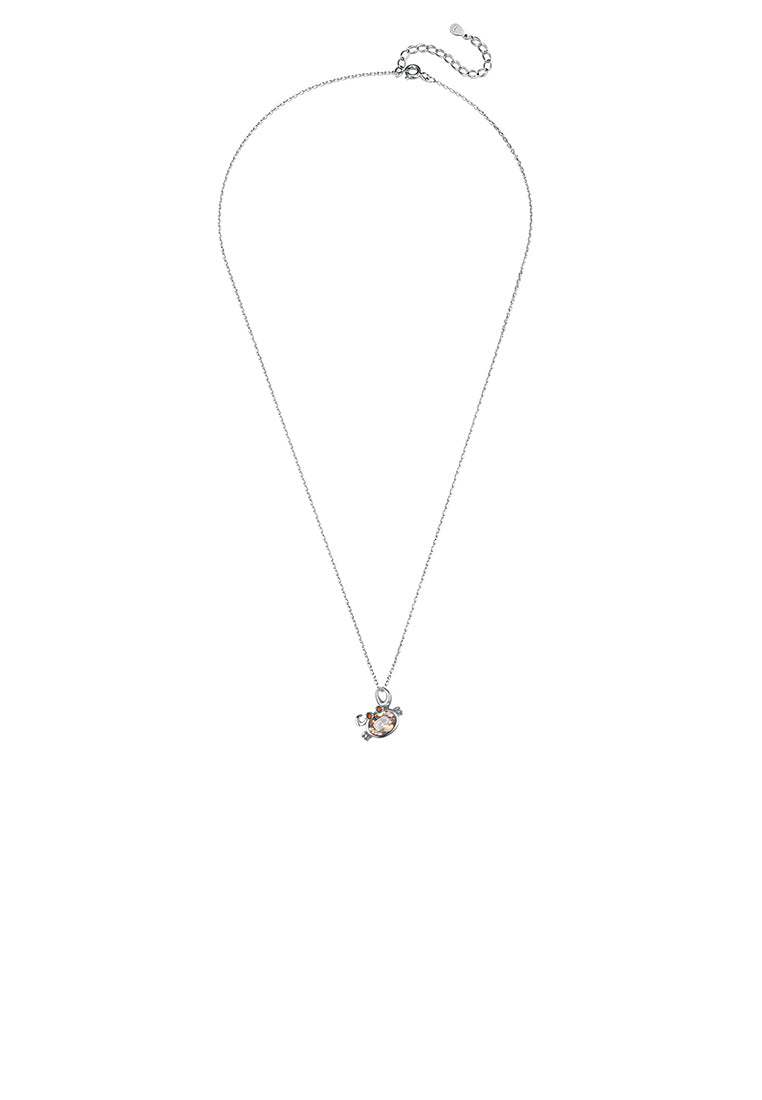 925 Sterling Silver Fashion Cancer Pendant with Austrian Element Crystal and Necklace