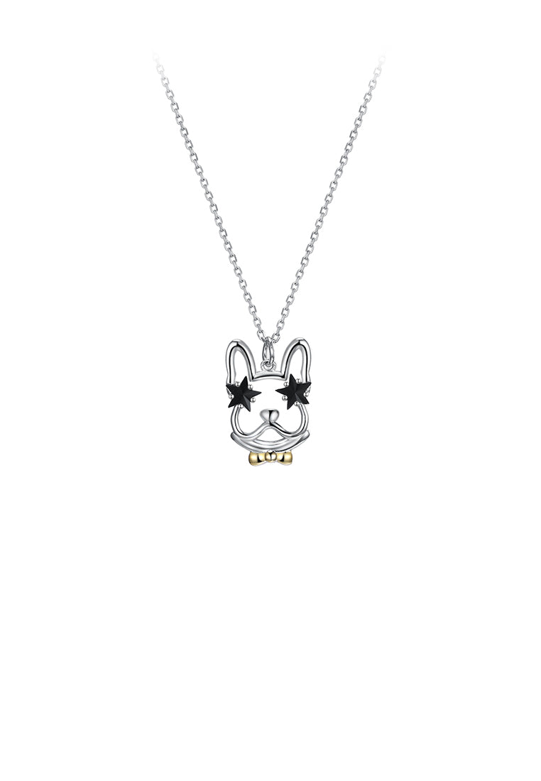925 Sterling Silver Dog Pendant with Necklace