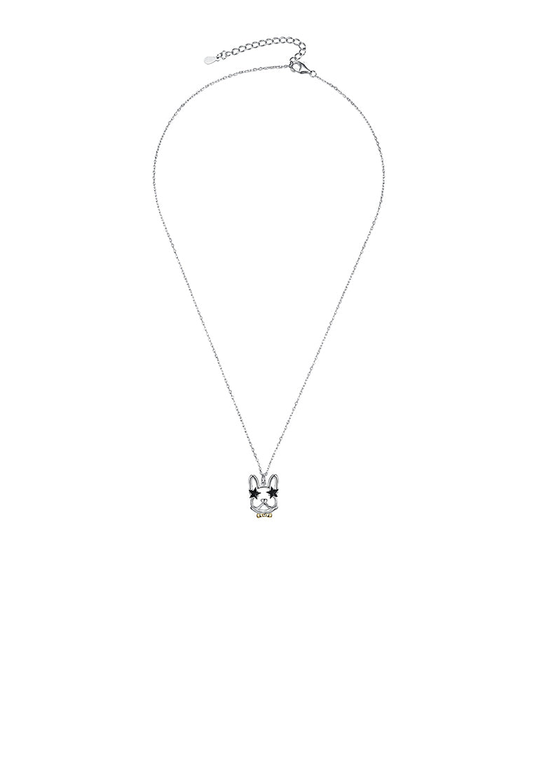 925 Sterling Silver Dog Pendant with Necklace