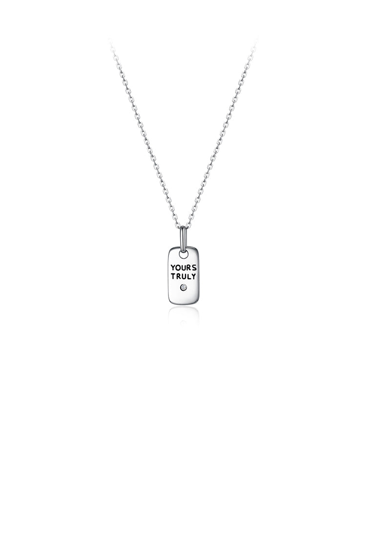 925 Sterling Silver Fashion Simple Mini Pendant with Necklace