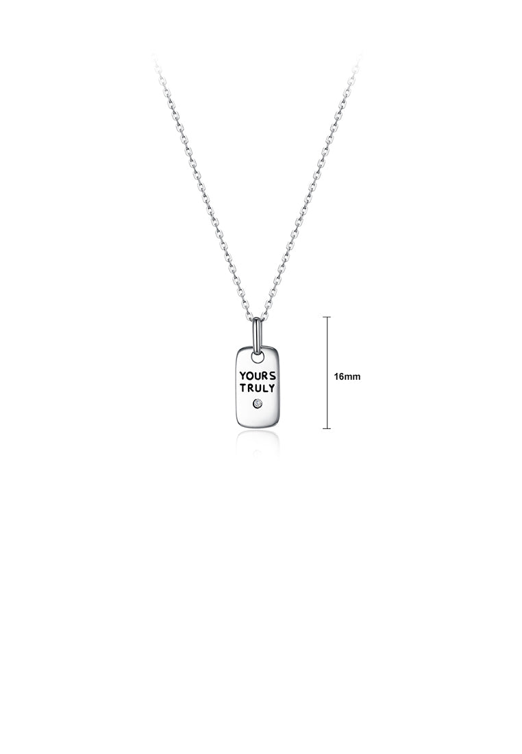 925 Sterling Silver Fashion Simple Mini Pendant with Necklace