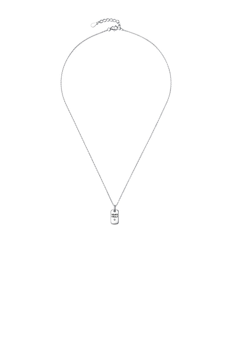 925 Sterling Silver Fashion Simple Mini Pendant with Necklace