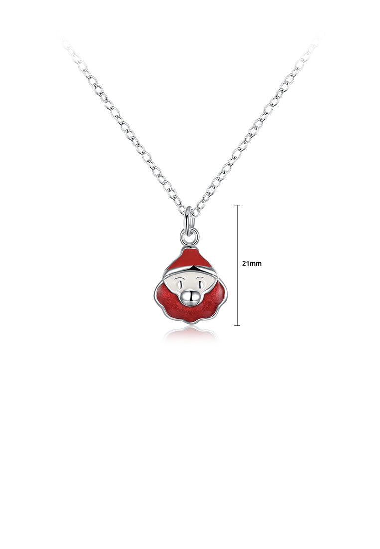 Fashion Simple Red Santa Pendant with Necklace - Vibrant Color