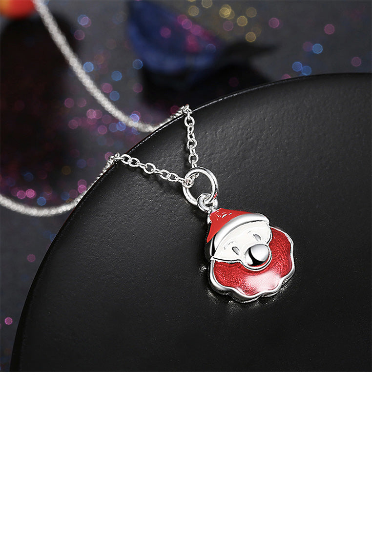 Fashion Simple Red Santa Pendant with Necklace - Vibrant Color
