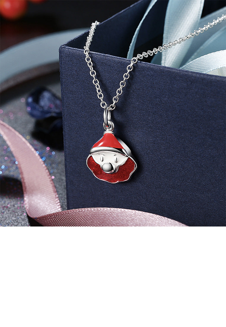Fashion Simple Red Santa Pendant with Necklace - Vibrant Color