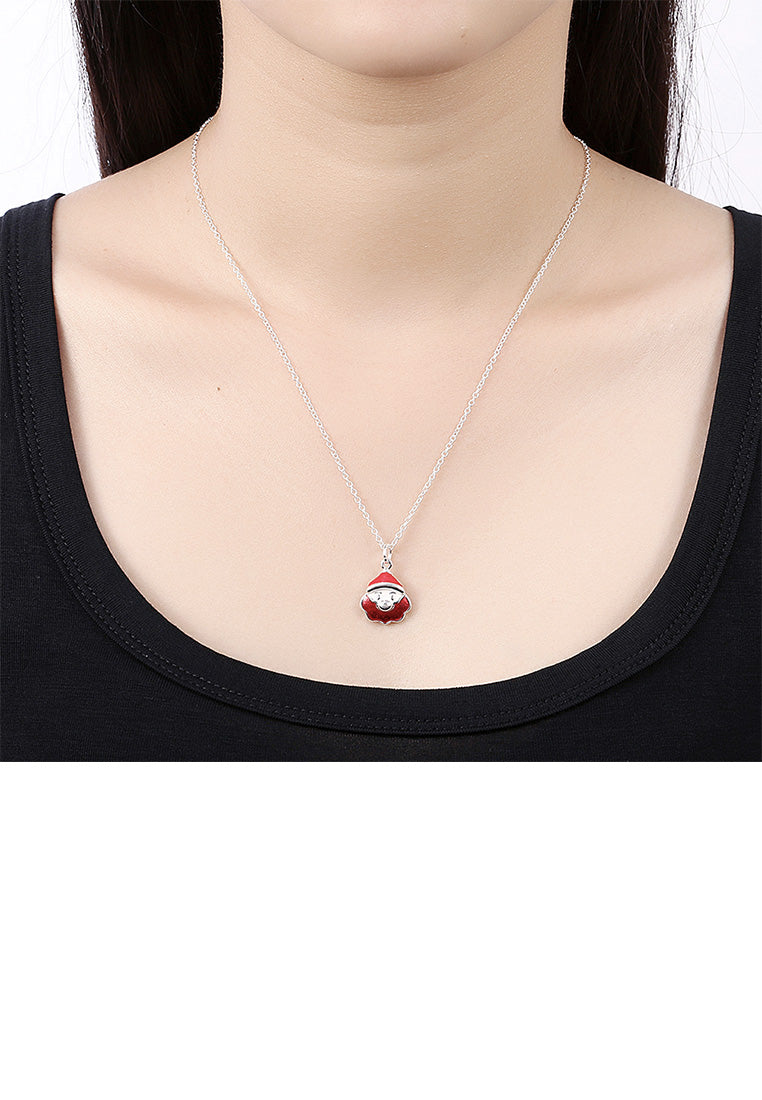 Fashion Simple Red Santa Pendant with Necklace - Vibrant Color
