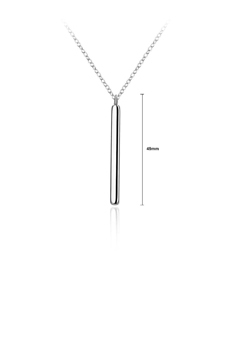 Simple and Fashion Geometric Straight Pendant with Necklace