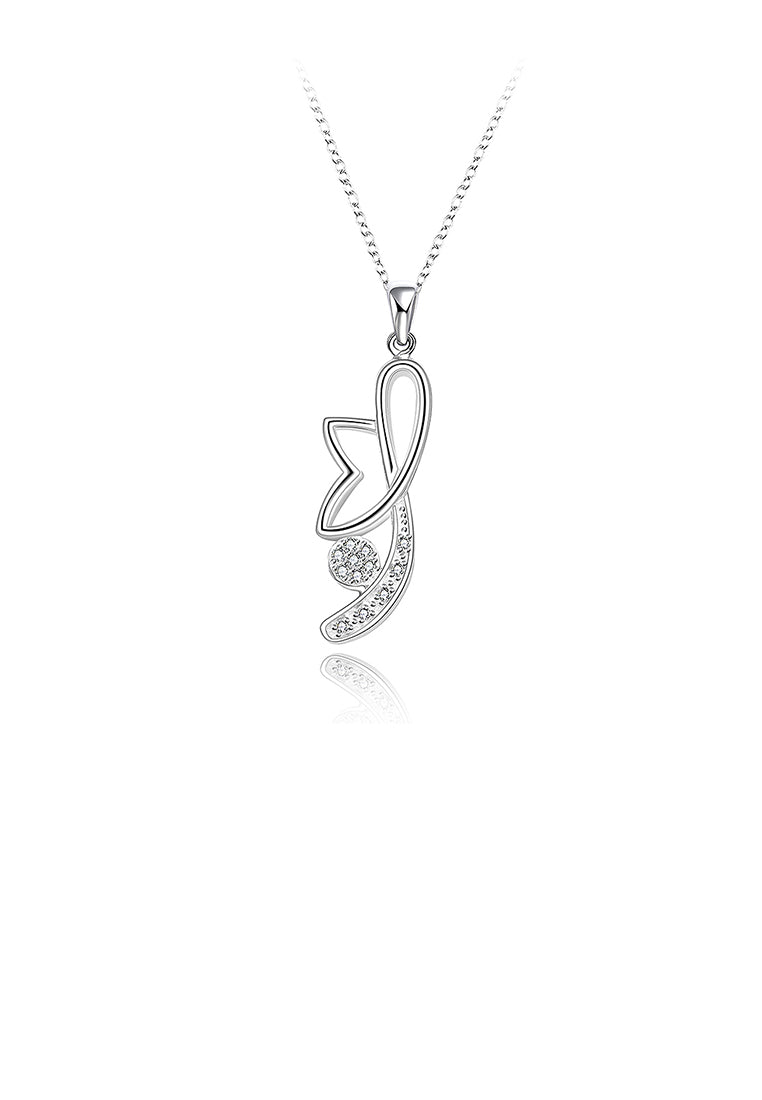 Simple Heart Cubic Zircon Pendant with Necklace