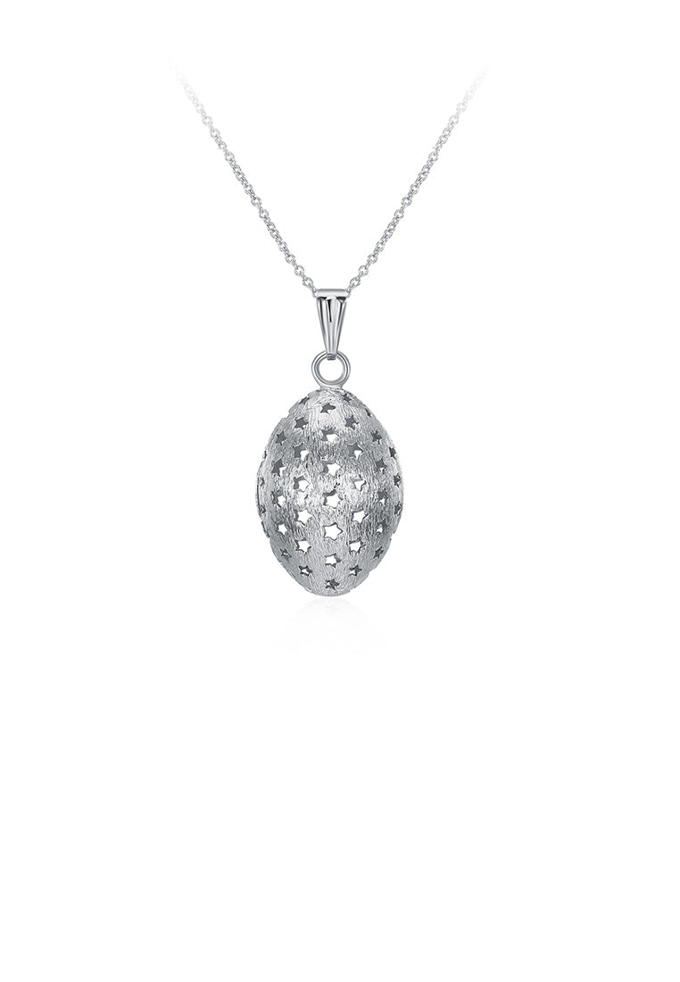Simple and Fashion Oval Hollow Star Pendant with Necklace