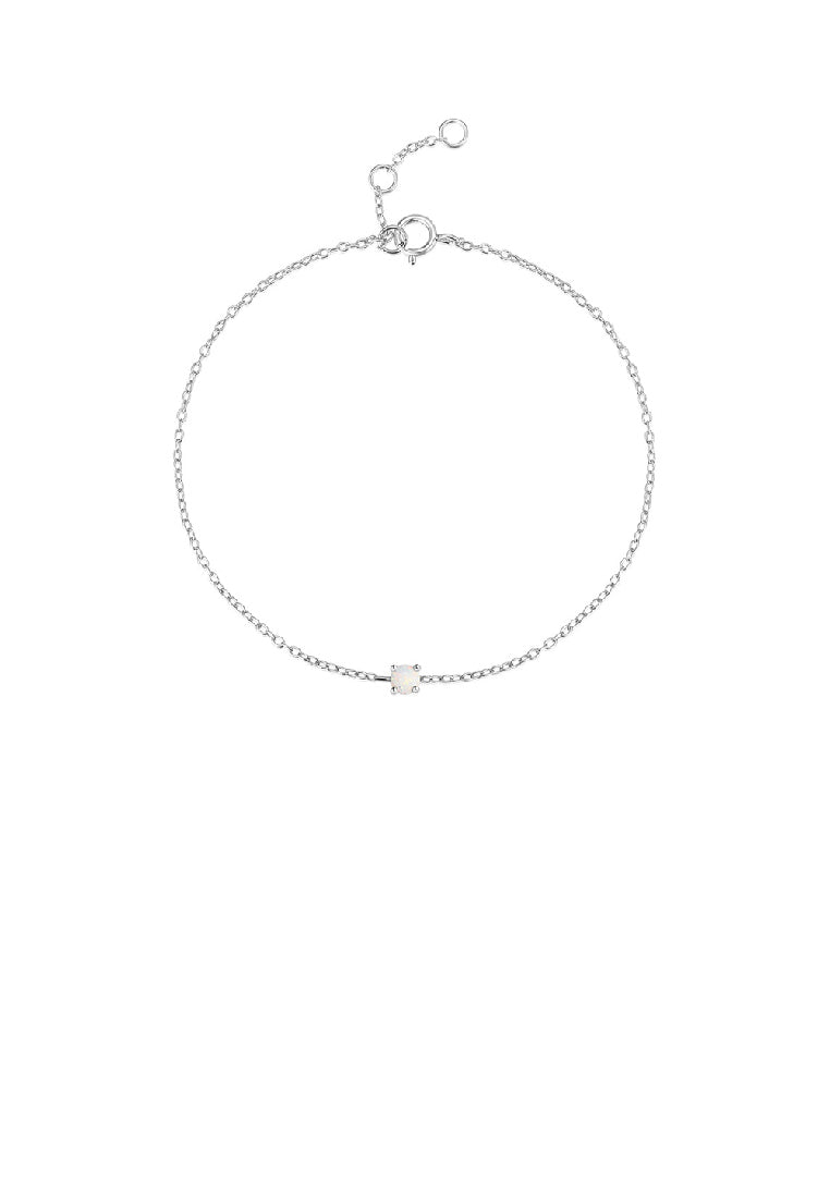 925 Sterling Silver Simple Fashion Geometric Cubic Zirconia Bracelet - Luxurious Look