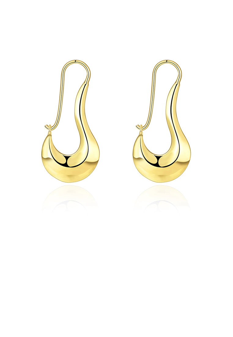 Individual Geometric Plated Gold Earrings