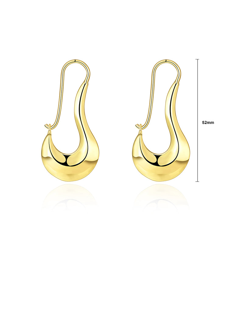 Individual Geometric Plated Gold Earrings