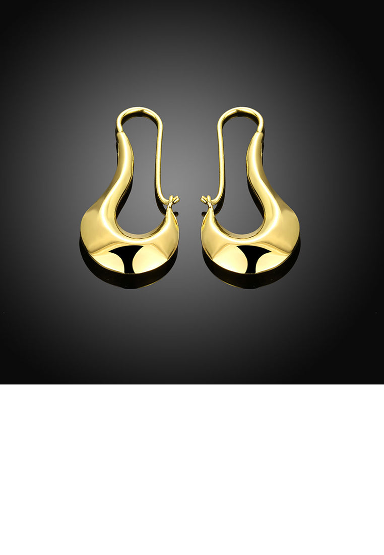 Individual Geometric Plated Gold Earrings