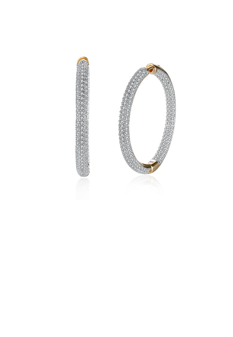 Shining Round Cubic Zircon Earrings