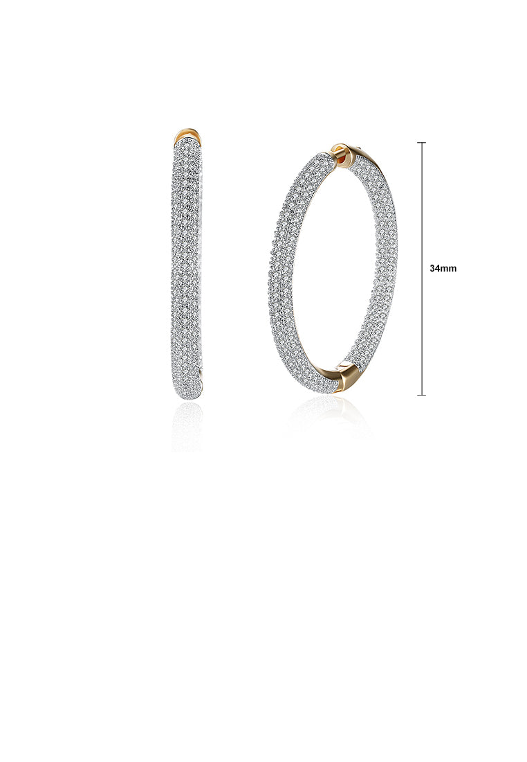 Shining Round Cubic Zircon Earrings