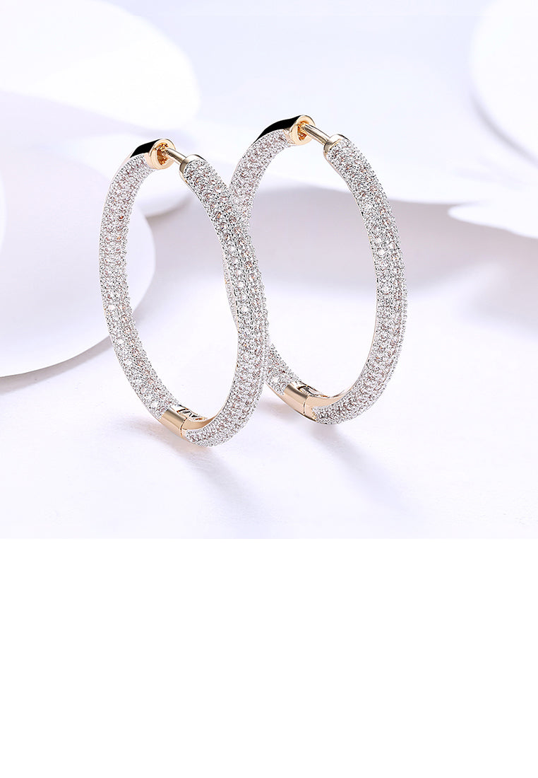 Shining Round Cubic Zircon Earrings
