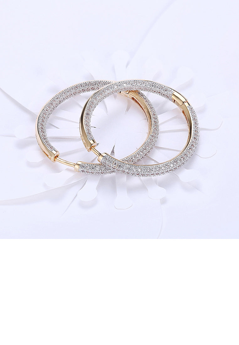 Shining Round Cubic Zircon Earrings