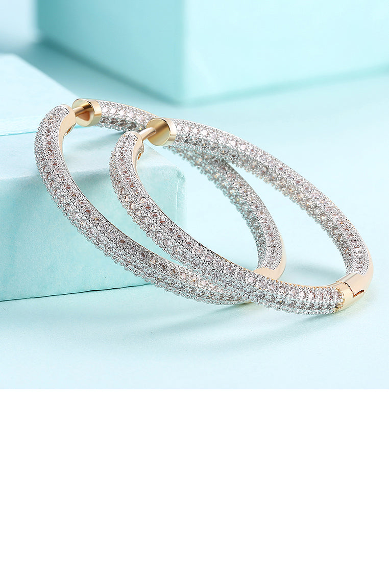 Shining Round Cubic Zircon Earrings