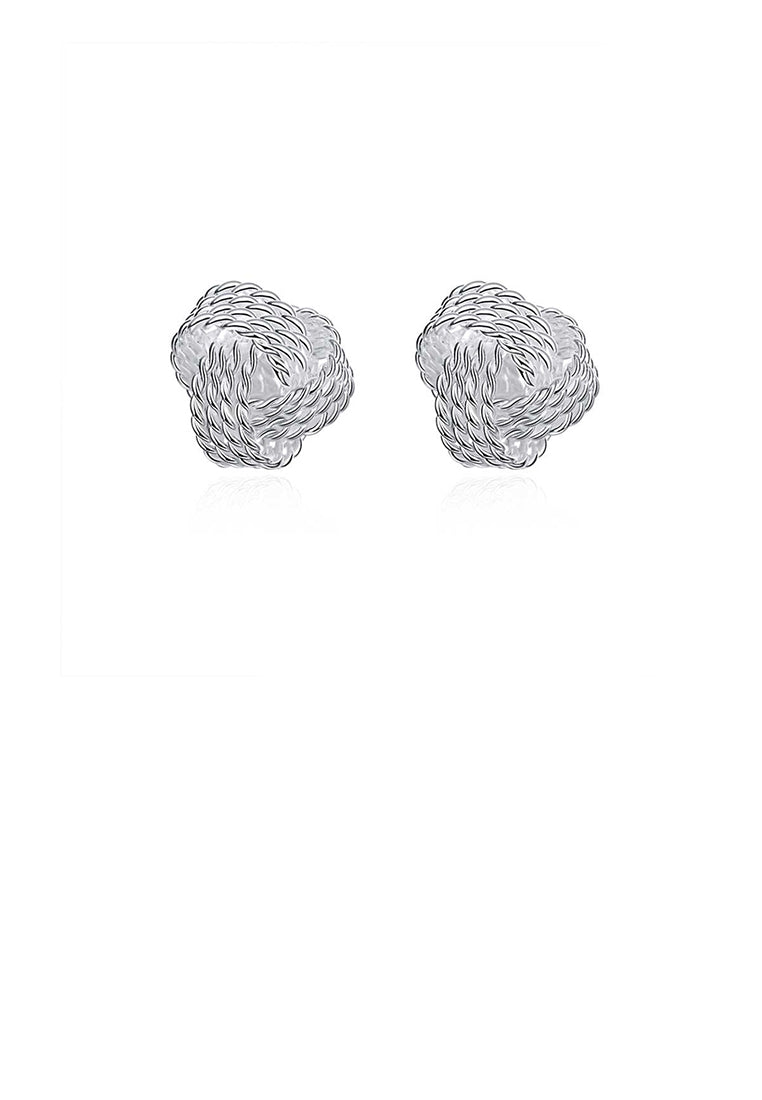 Simple Braided Ball Stud Earrings