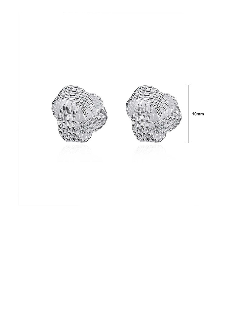 Simple Braided Ball Stud Earrings