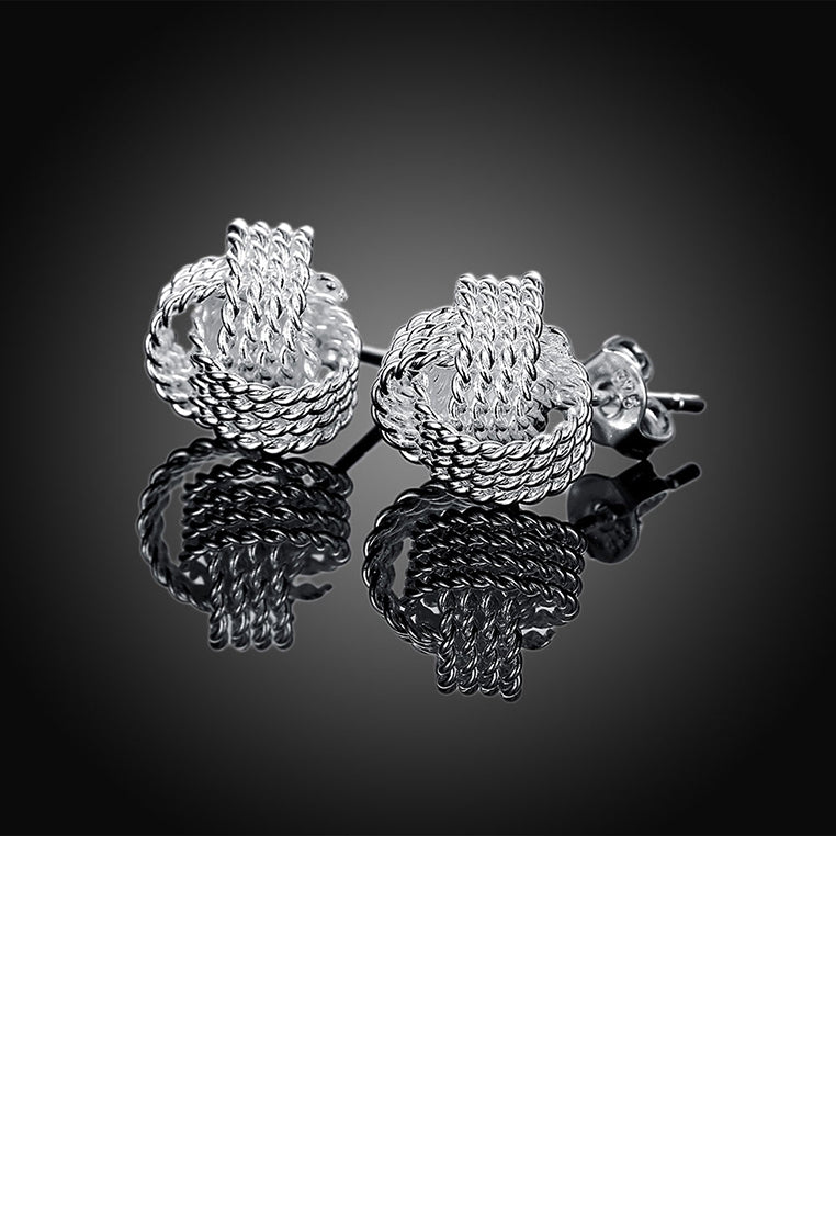 Simple Braided Ball Stud Earrings