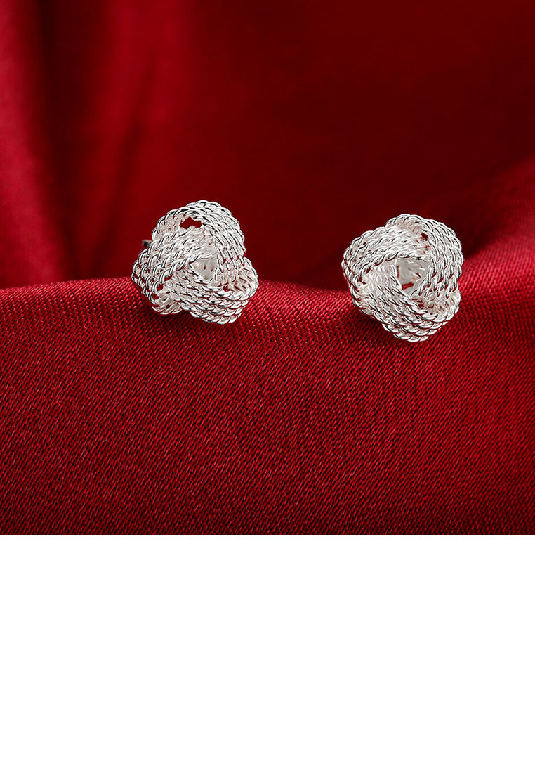 Simple Braided Ball Stud Earrings