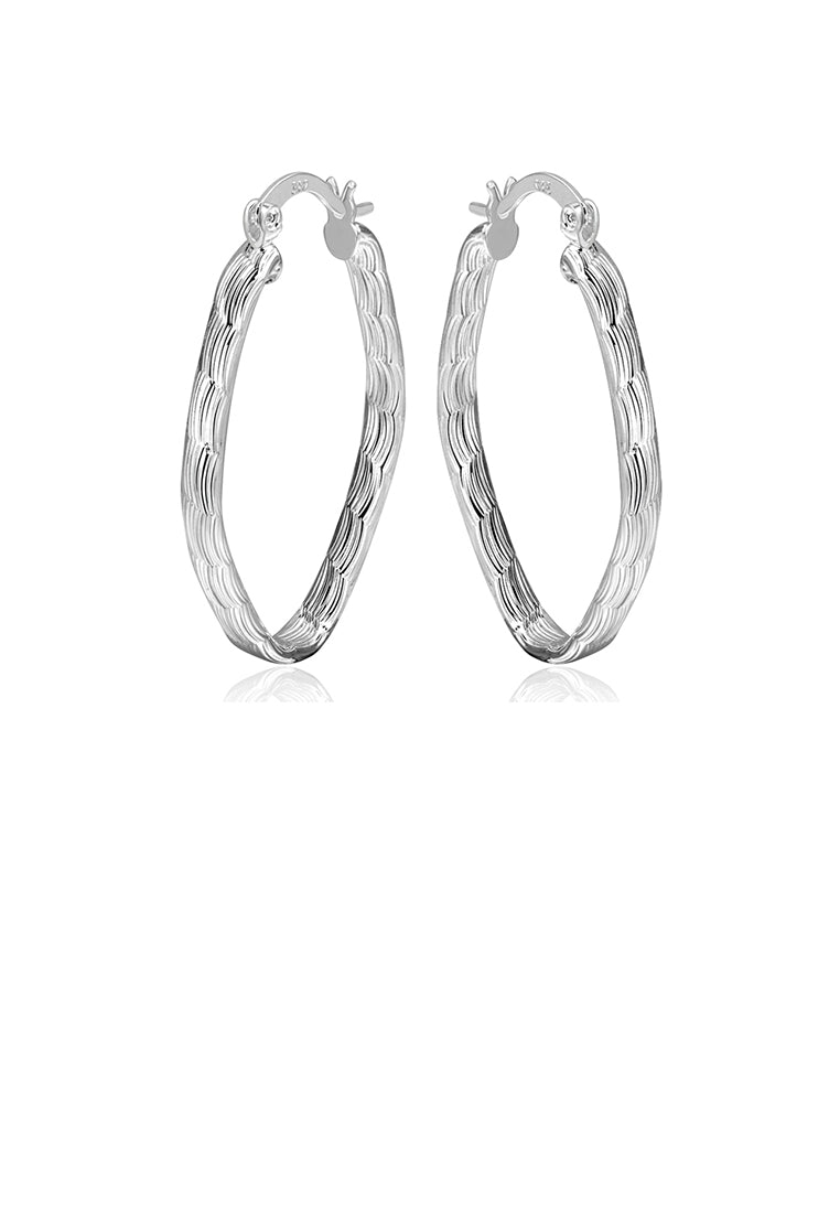 Simple Elegant Fashion Geometric Fish Veins Pattern Earrings