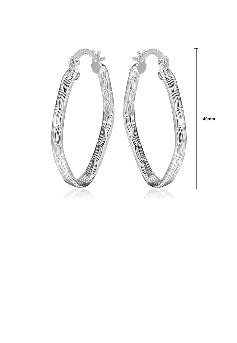 Simple Elegant Fashion Geometric Fish Veins Pattern Earrings