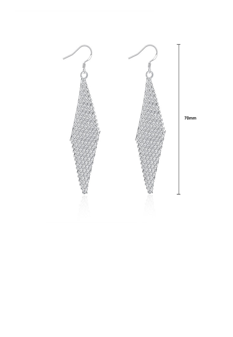 Simple Romantic Fashion Geometric Diamond Earrings