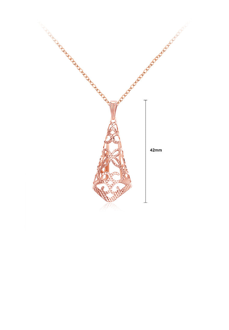 Fashion Elegant Plated Rose Gold Conch Pendant with Necklace