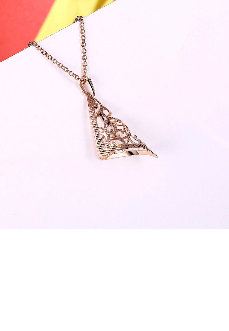 Fashion Elegant Plated Rose Gold Conch Pendant with Necklace