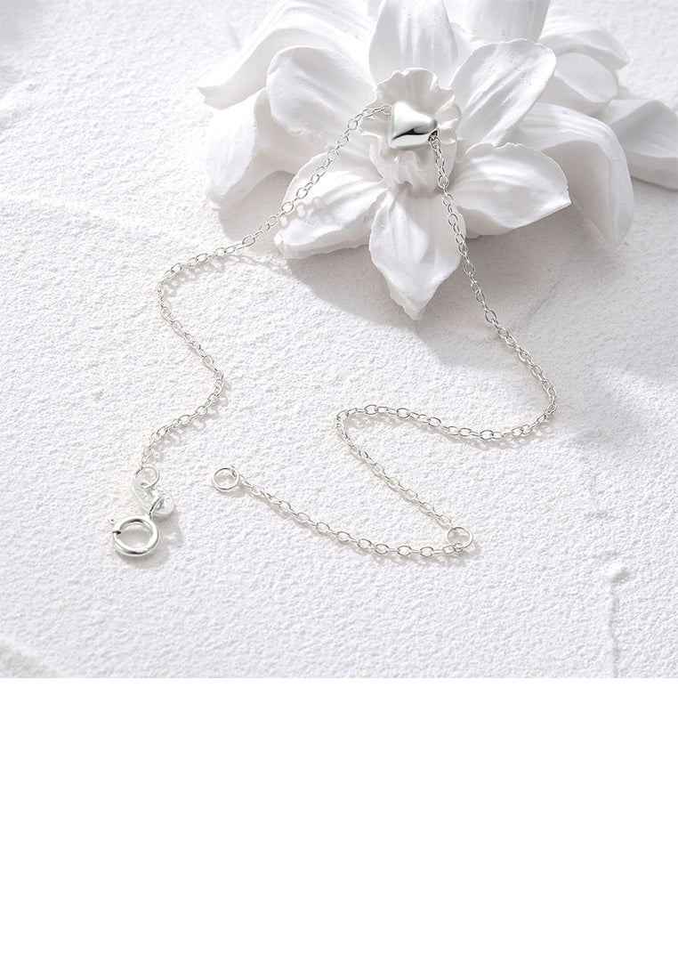 925 Sterling Silver Simple Romantic Heart-shaped Bracelet