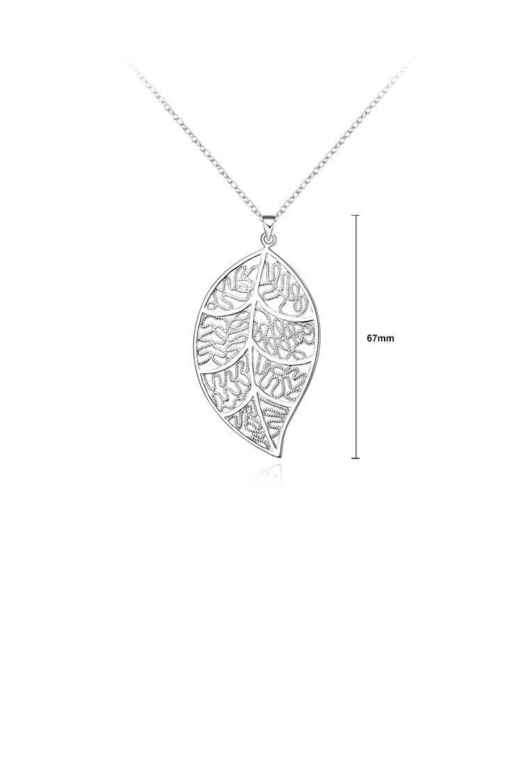 Fashion Hollow Leaf Pendant with Necklace